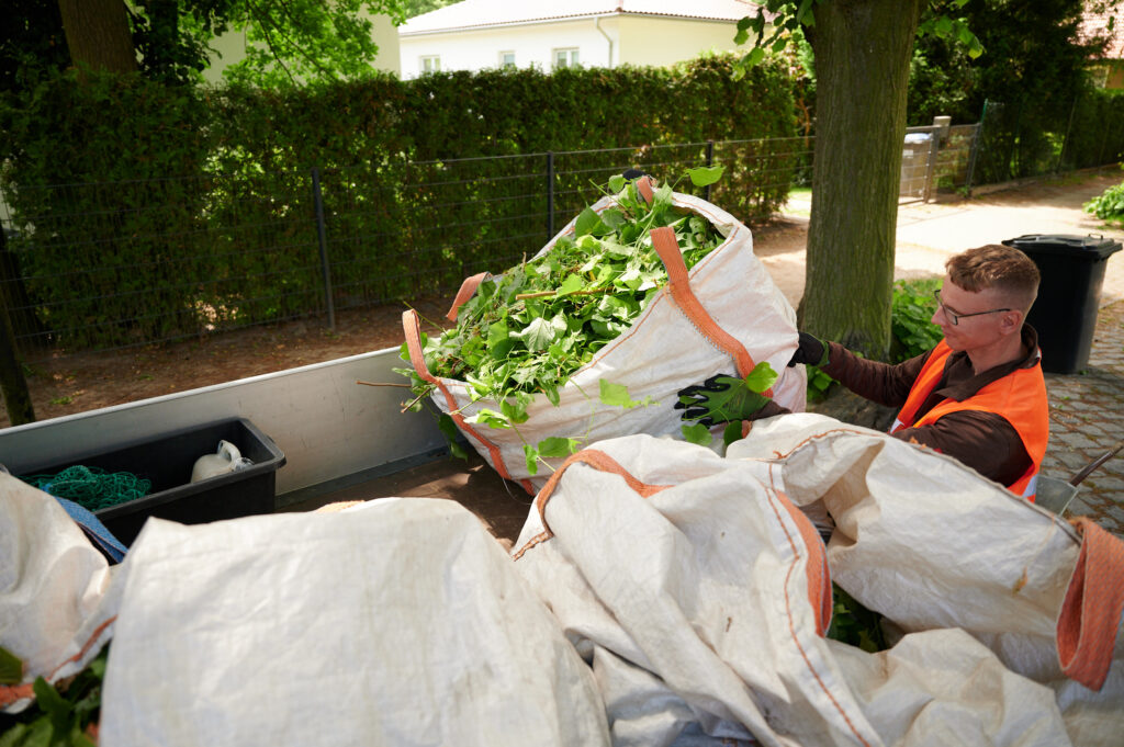 Laubbeseitigung ist in unserem Arbeitsbereich der Grünlandpflege jeden Herbst ein Thema.